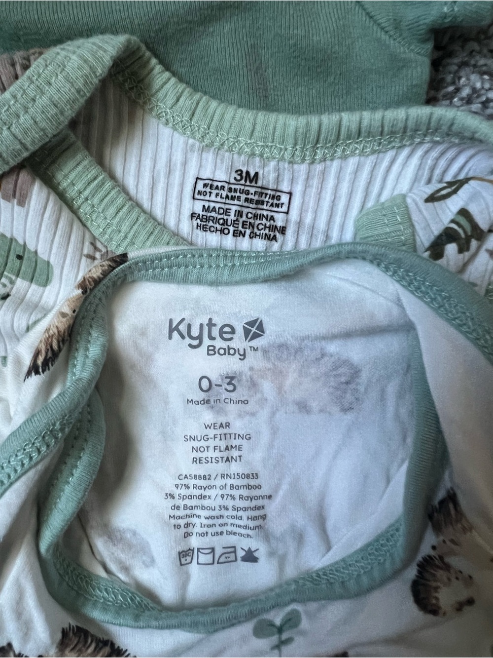 Baby One-Piece Sleep & Play Set in Green - Picture 8 of 10